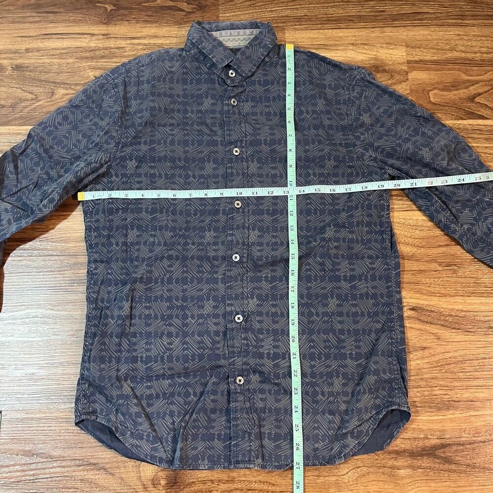Armani Exchange A/X Button Up Shirt Long Sleeve Mens S Blue Preppy Casual Cotton - Picture 3 of 5